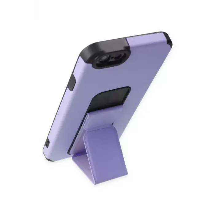 Newface Apple iPhone 6 Kılıf Mega Standlı Silikon - Lila