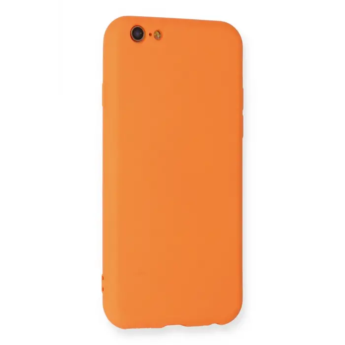Newface iPhone 6 Kılıf Nano içi Kadife Silikon - Turuncu