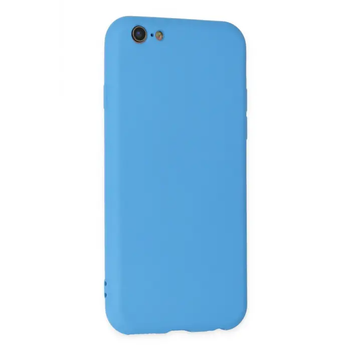 Newface iPhone 6 Plus Kılıf Nano içi Kadife Silikon - Mavi