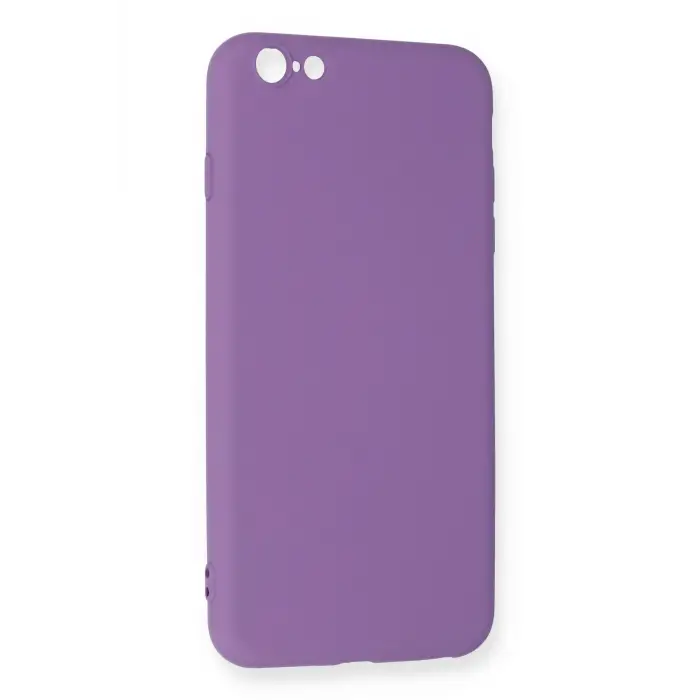 Newface iPhone 6 Plus Kılıf Nano içi Kadife Silikon - Mor