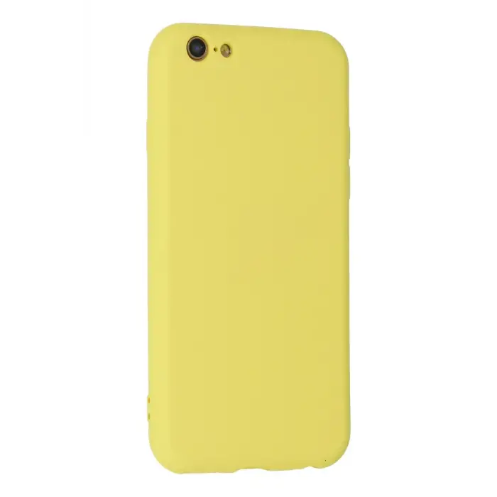 Newface iPhone 6 Plus Kılıf Nano içi Kadife Silikon - Sarı