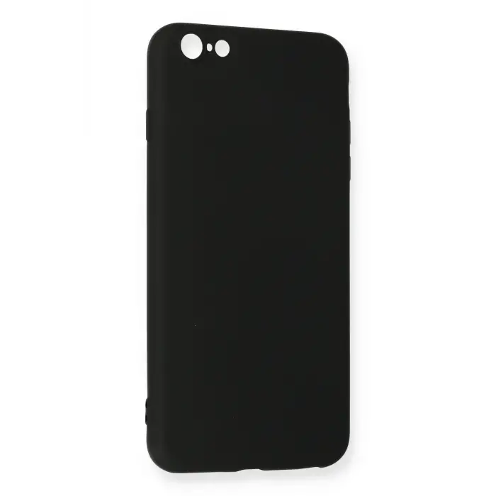 Newface iPhone 6 Plus Kılıf Nano içi Kadife Silikon - Siyah