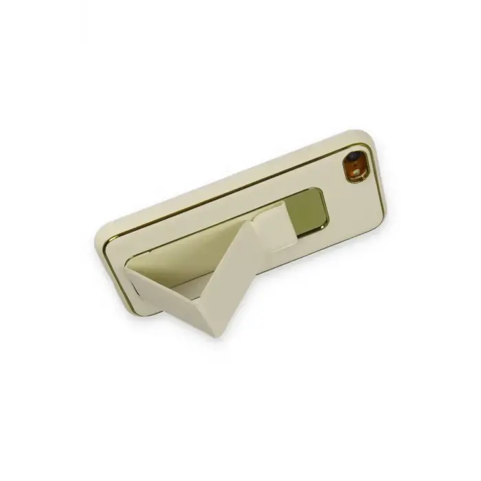 Newface iPhone 7 Kılıf Coco Deri Standlı Kapak - Beyaz