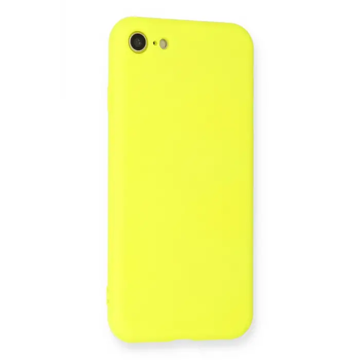 Newface iPhone 7 Kılıf Nano içi Kadife Silikon - Sarı