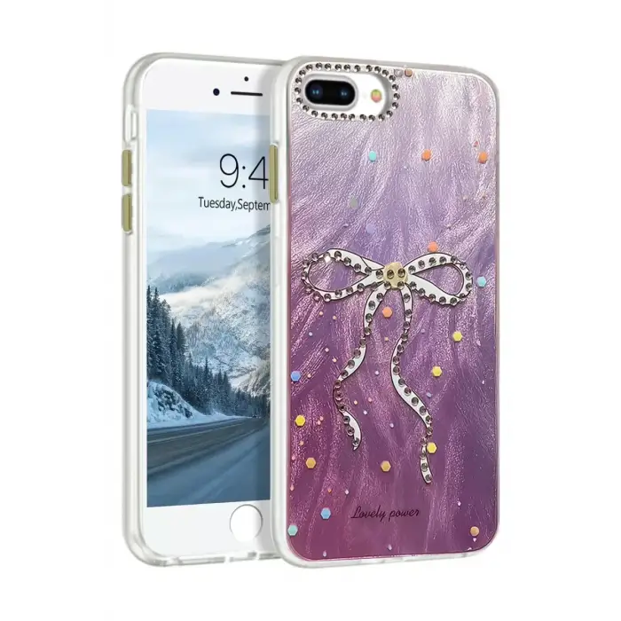 Newface Apple iPhone 7 Plus Kılıf Blade Aynalı Desenli Kapak - Desen 1