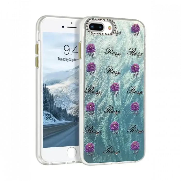 Newface Apple iPhone 7 Plus Kılıf Blade Aynalı Desenli Kapak - Desen 9