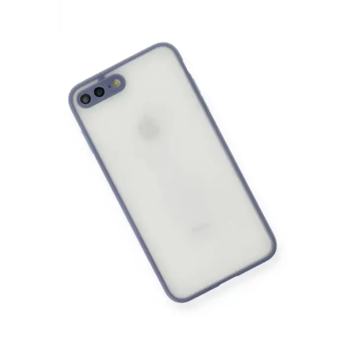 Newface Apple iPhone 7 Plus Kılıf Montreal Silikon Kapak - Gri