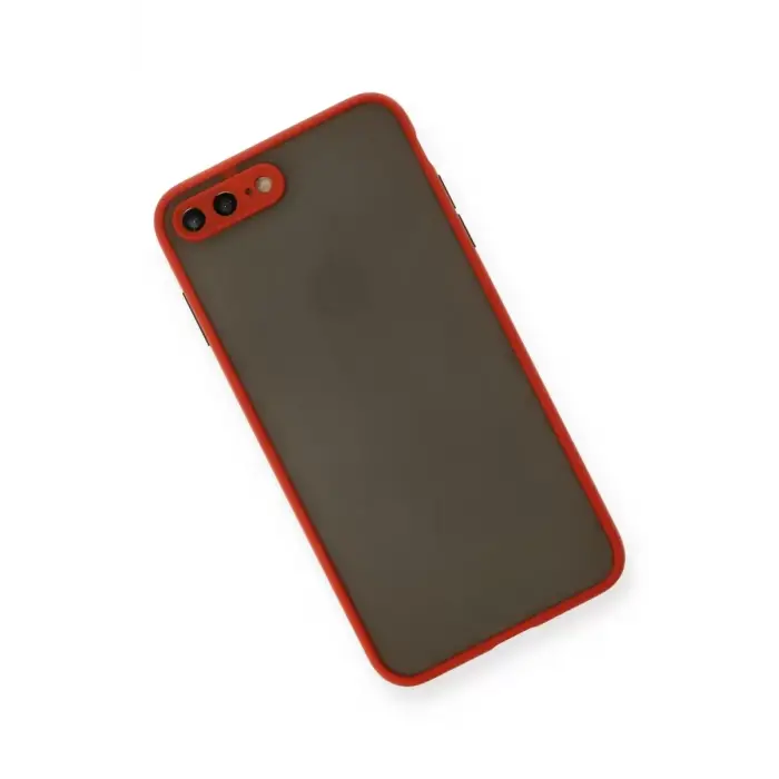 Newface Apple iPhone 7 Plus Kılıf Montreal Silikon Kapak - Kırmızı