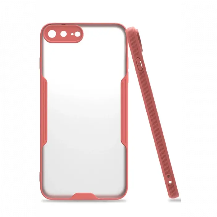 Newface iPhone 7 Plus Kılıf Platin Silikon - Pembe