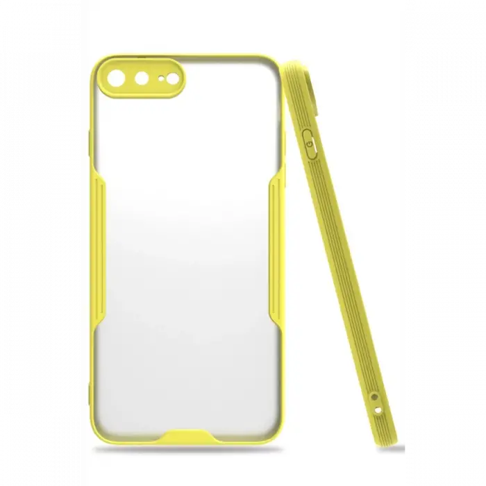 Newface iPhone 7 Plus Kılıf Platin Silikon - Sarı