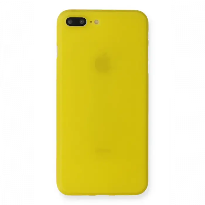 Newface iPhone 7 Plus Kılıf PP Ultra İnce Kapak - Sarı