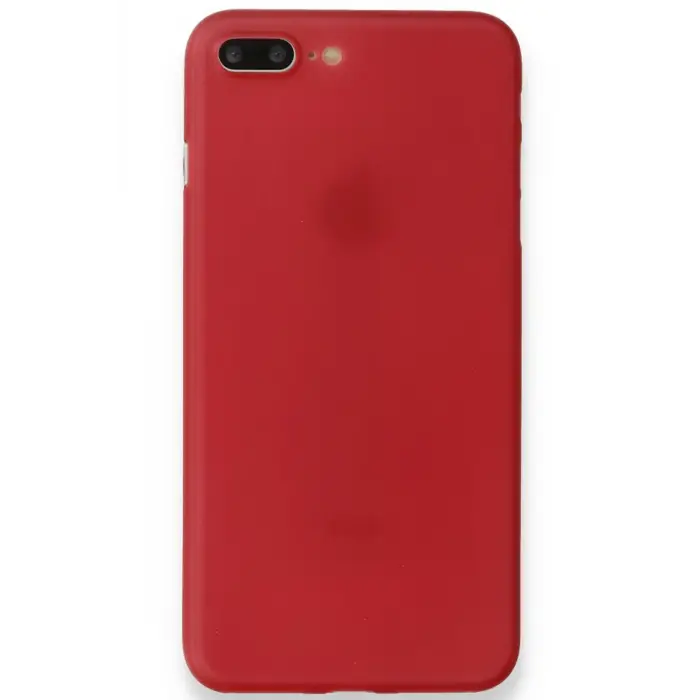 Newface iPhone 8 Plus Kılıf PP Ultra İnce Kapak - Kırmızı