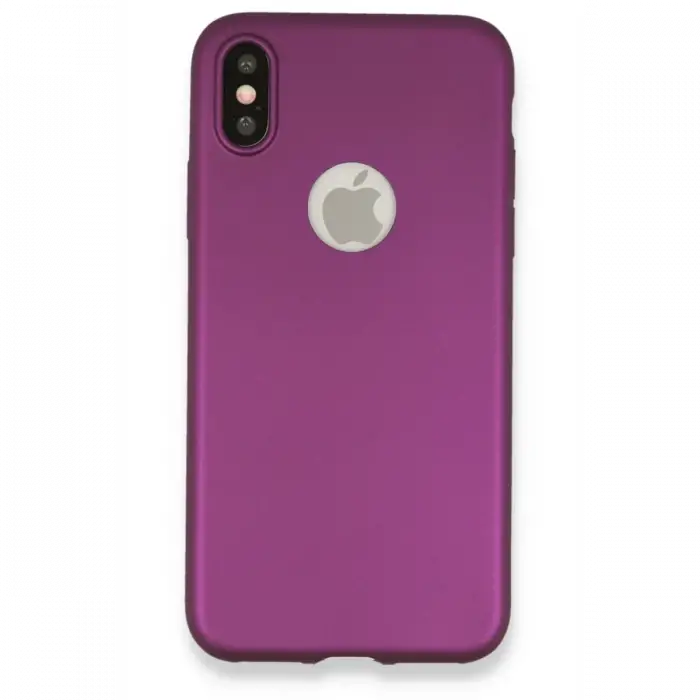 Newface iPhone X Kılıf First Silikon - Mürdüm