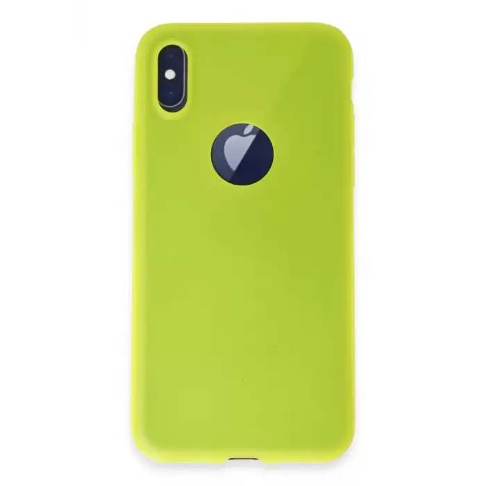 Newface Apple iPhone X Kılıf First Silikon - Parlak Sarı