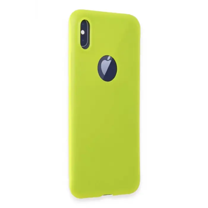 Newface Apple iPhone X Kılıf First Silikon - Parlak Sarı