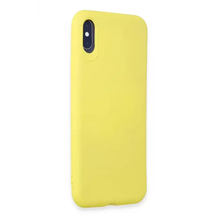 Newface Apple iPhone X Kılıf First Silikon - Sarı