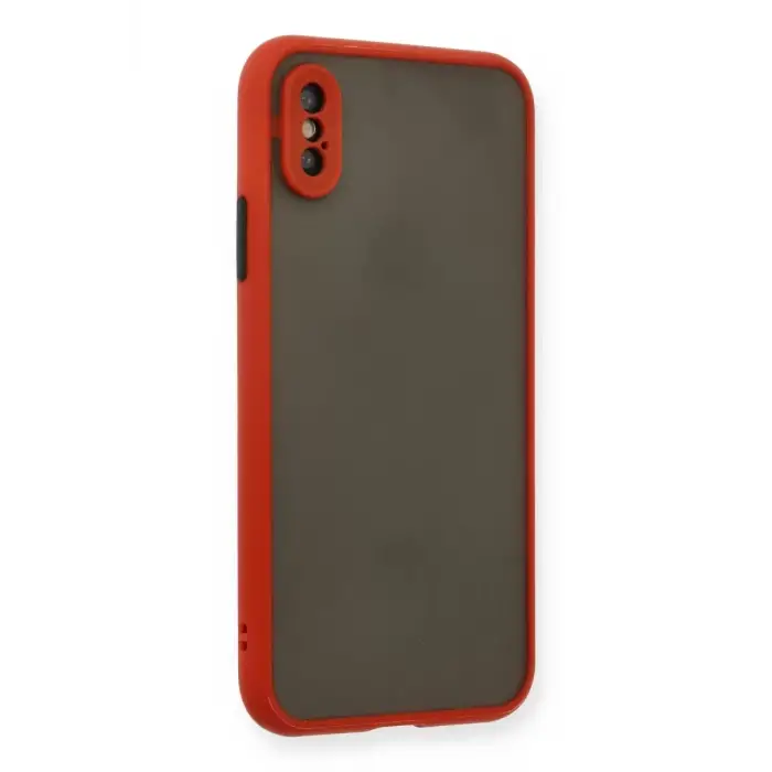 Newface Apple iPhone X Kılıf Montreal Silikon Kapak - Kırmızı