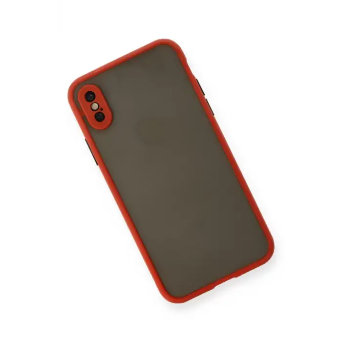 Newface Apple iPhone X Kılıf Montreal Silikon Kapak - Kırmızı