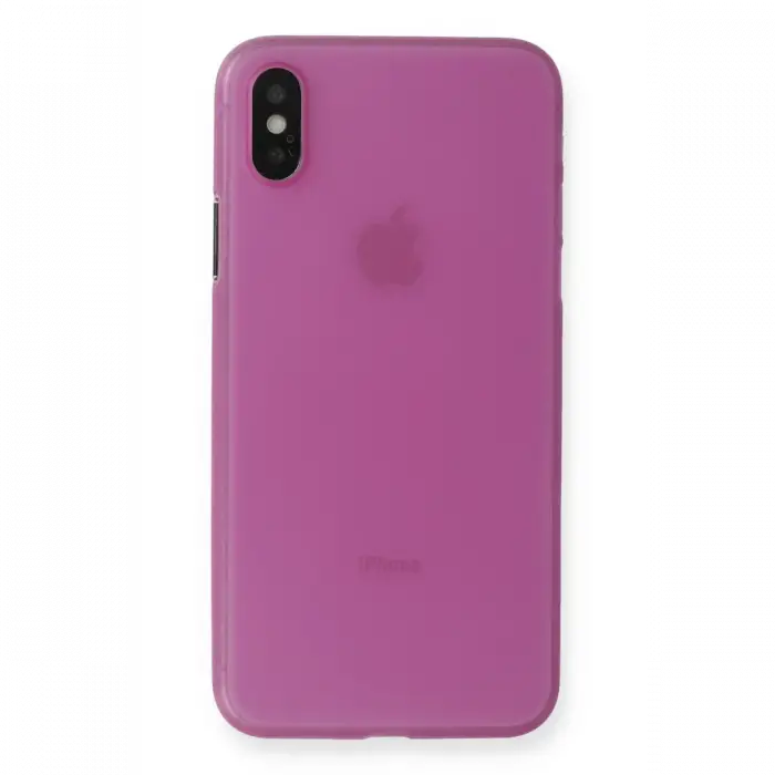 Newface iPhone X Kılıf PP Ultra İnce Kapak - Pembe