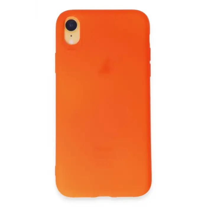 Newface Apple iPhone XR Kılıf First Silikon - Parlak Turuncu