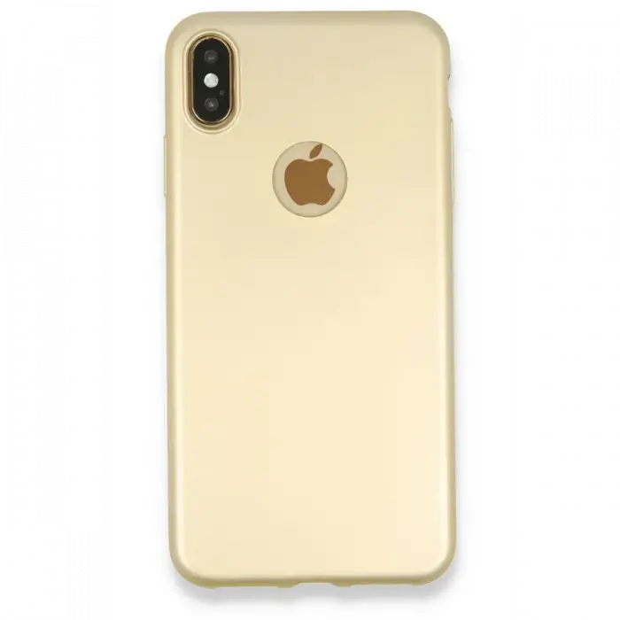 Newface iPhone XS Max Kılıf First Silikon - Gold