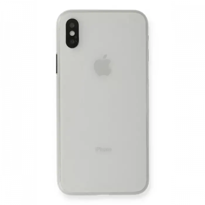 Newface iPhone XS Max Kılıf PP Ultra İnce Kapak - Beyaz
