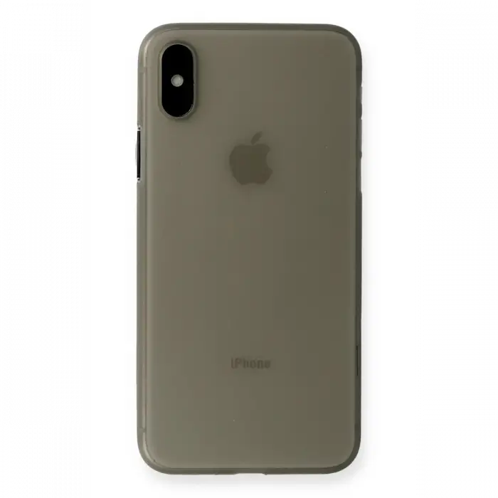 Newface iPhone XS Max Kılıf PP Ultra İnce Kapak - Gri