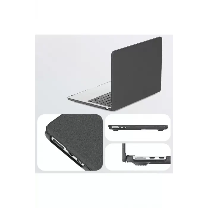 Newface Apple Macbook Air 15 2024 Macbook Deri Kapak - Siyah