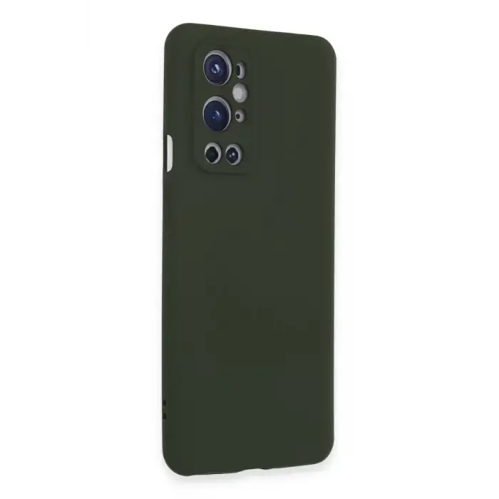 Newface One Plus 9 Pro Kılıf Nano içi Kadife Silikon - Koyu Yeşil