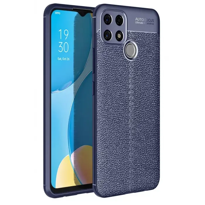 Newface Oppo A15 Kılıf Auto Focus Kapak - Lacivert