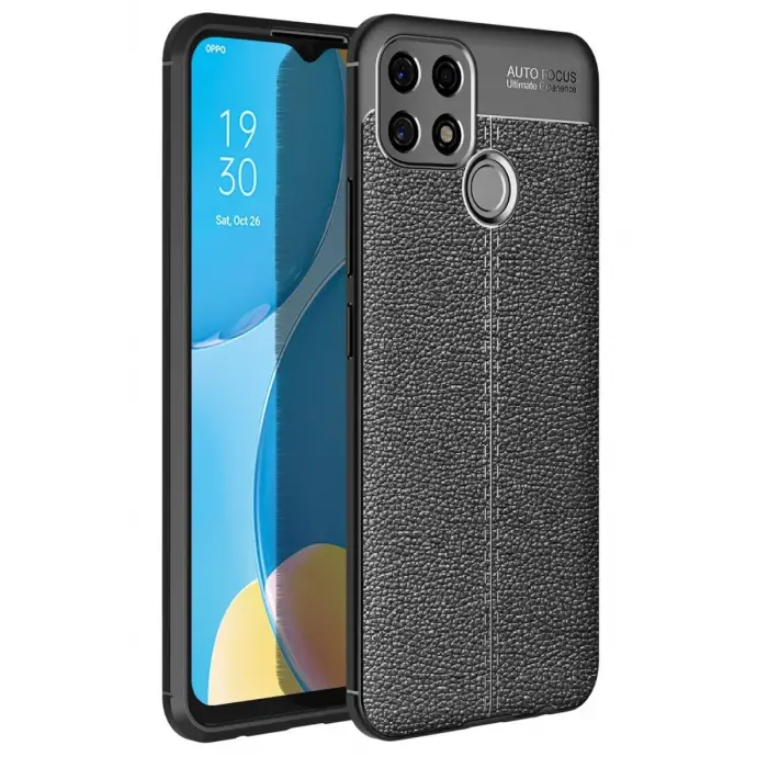 Newface Oppo A15 Kılıf Auto Focus Kapak - Siyah