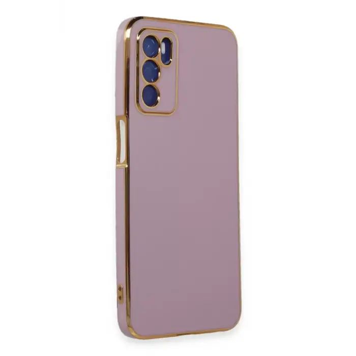 Newface Oppo A16 Kılıf Volet Silikon - Mor