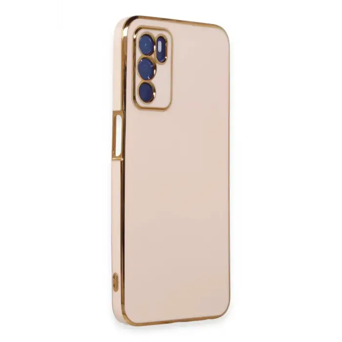 Newface Oppo A16 Kılıf Volet Silikon - Pembe