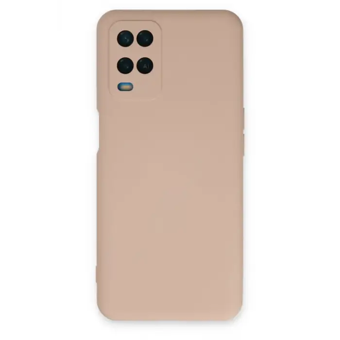 Newface Oppo A54 4G Kılıf Nano içi Kadife Silikon - Pudra
