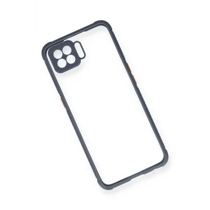 Newface Oppo A73 Kılıf Miami Şeffaf Silikon - Gri