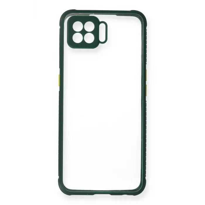 Newface Oppo A73 Kılıf Miami Şeffaf Silikon - Koyu Yeşil