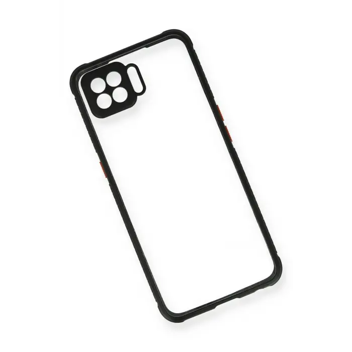 Newface Oppo A73 Kılıf Miami Şeffaf Silikon - Siyah