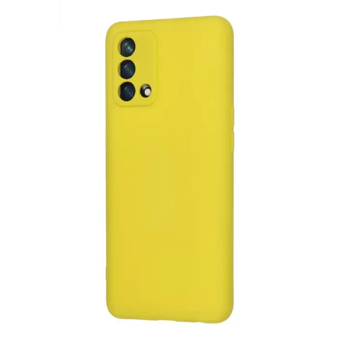 Newface Oppo A74 4G Kılıf Nano içi Kadife Silikon - Sarı
