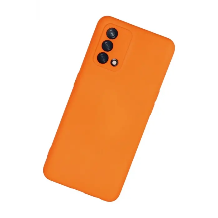 Newface Oppo A74 4G Kılıf Nano içi Kadife Silikon - Turuncu