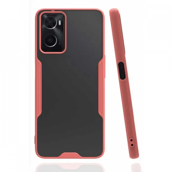 Newface Oppo A96 Kılıf Platin Silikon - Pembe