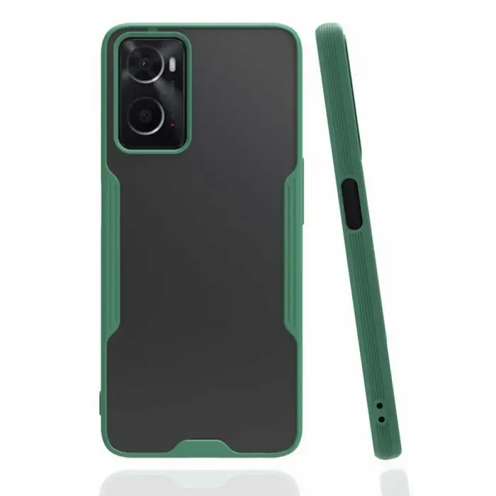 Newface Oppo A96 Kılıf Platin Silikon - Yeşil