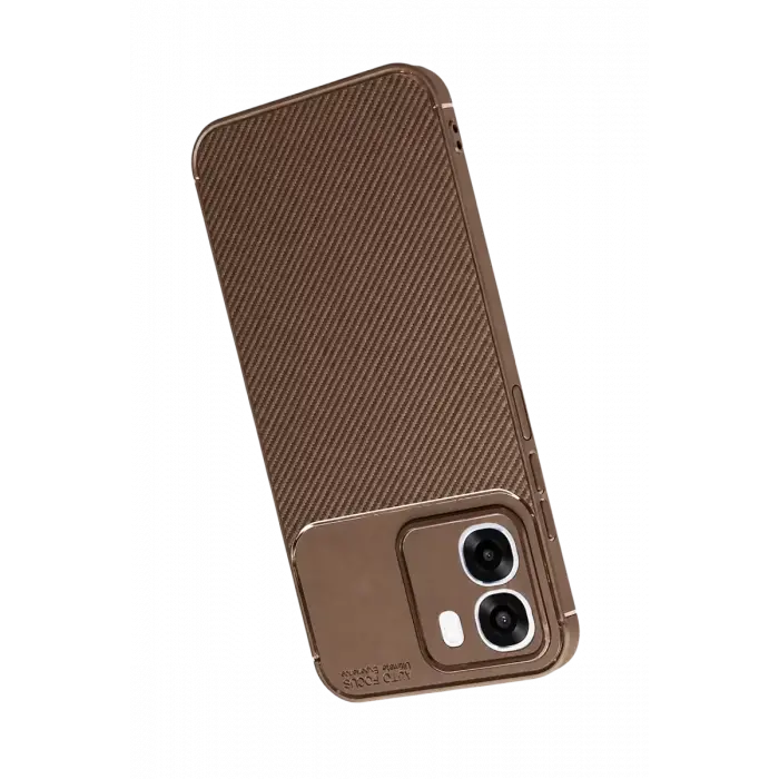 Newface Oppo Oppo A6T 5G Auto Focus Karbon Kapak - Kahverengi