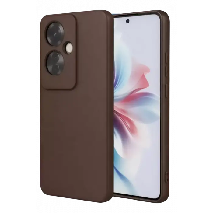 Newface Oppo Reno 11F Kılıf First Silikon - Kahverengi