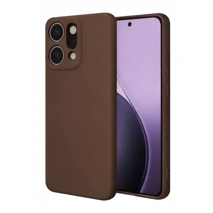 Newface Oppo Reno 14 First Silikon - Kahverengi