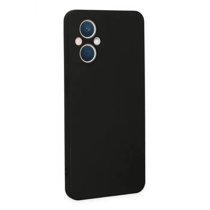 Newface Oppo Reno 7 Lite Kılıf Nano içi Kadife Silikon - Siyah
