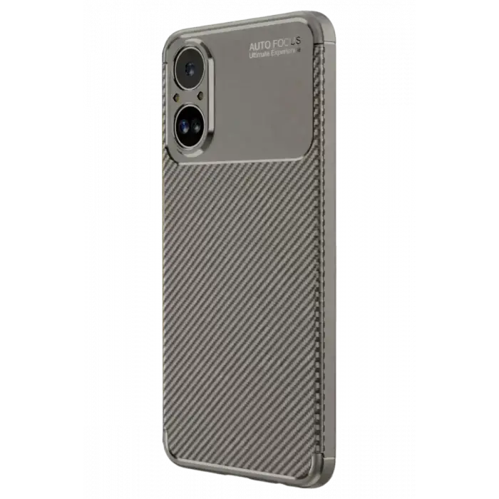 Newface Realme 12 Lite Kılıf Auto Focus Karbon Kapak - Gri