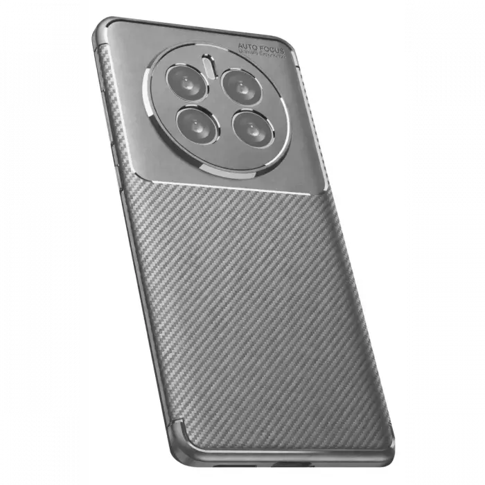 Newface Realme 12 Pro Plus Kılıf Auto Focus Karbon Kapak - Gri