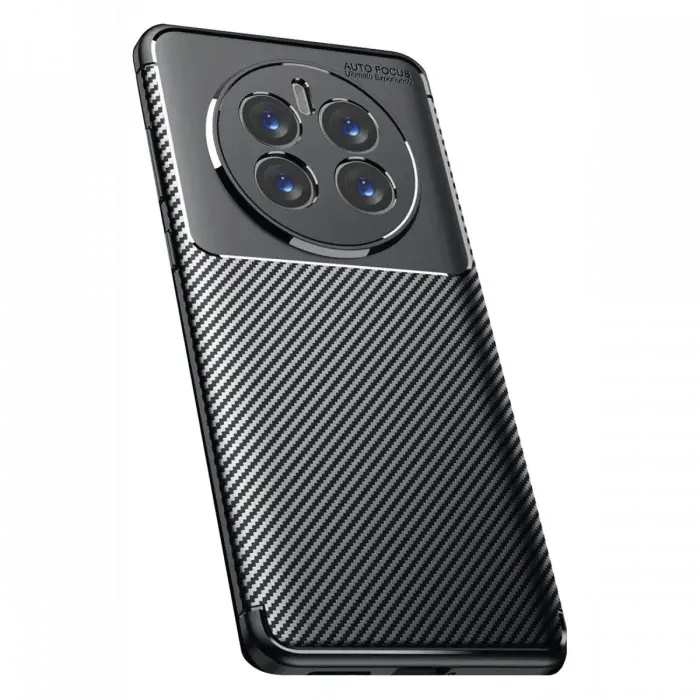 Newface Realme 12 Pro Plus Kılıf Auto Focus Karbon Kapak - Siyah