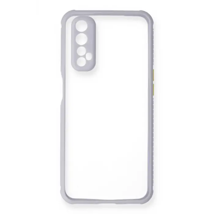 Newface Realme 7 Kılıf Miami Şeffaf Silikon - Lila