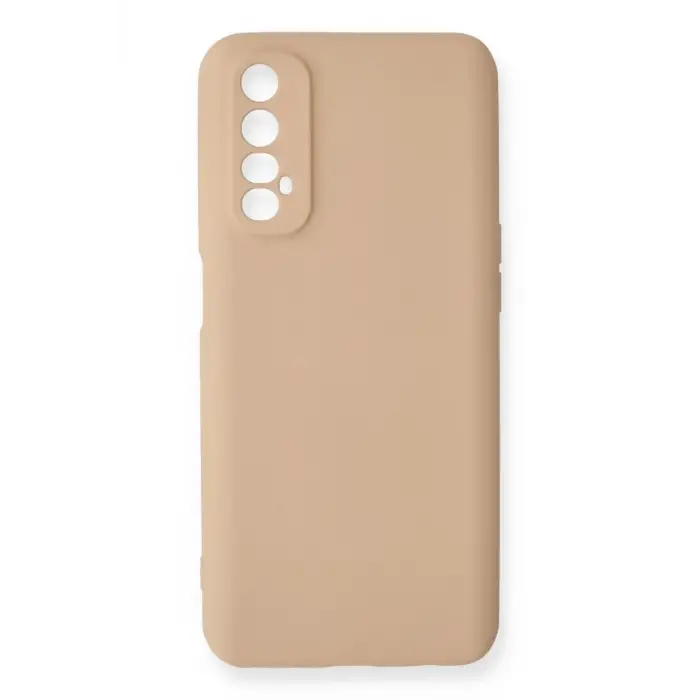 Newface Realme 7 Kılıf Nano içi Kadife Silikon - Pudra